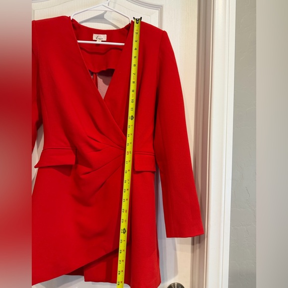 NWOT Lena Bold Red Long Sleeve Blazer Dress - Picture 5 of 9